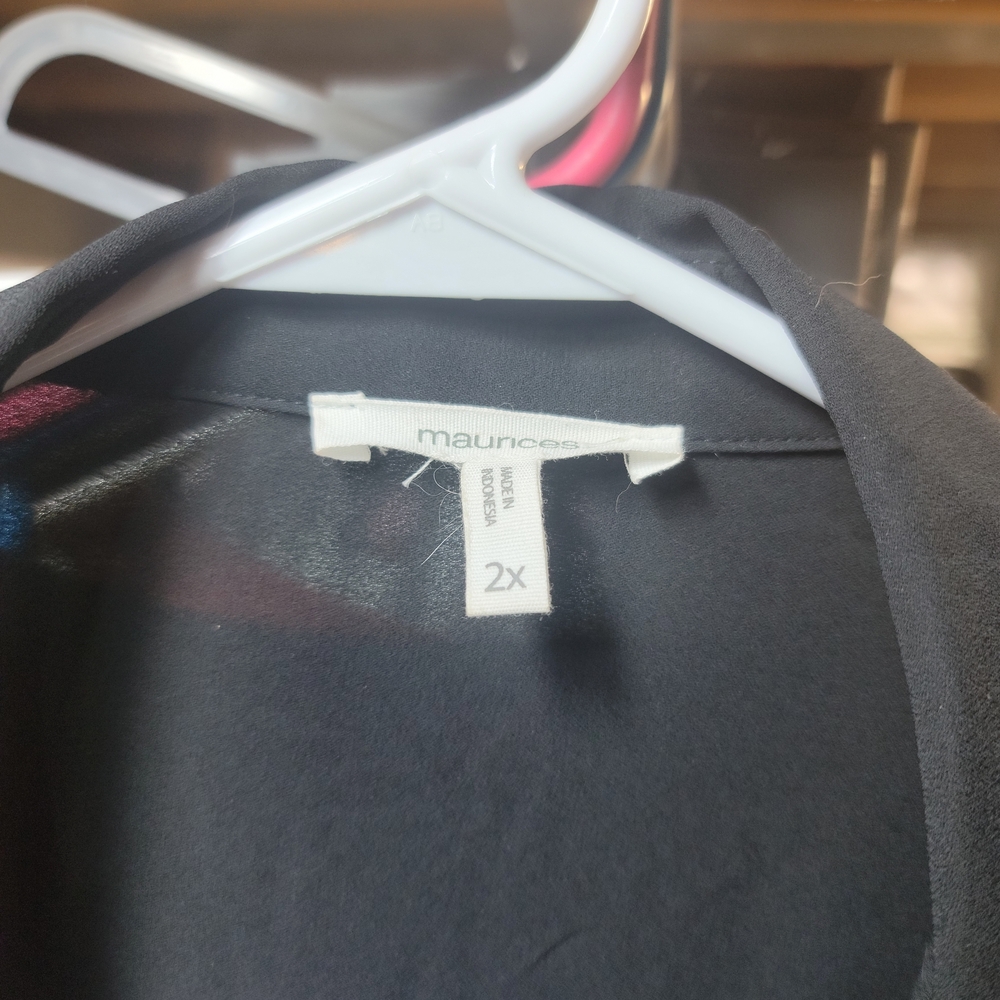 Maurices Adjustable Length Sheer Button Down - image 2